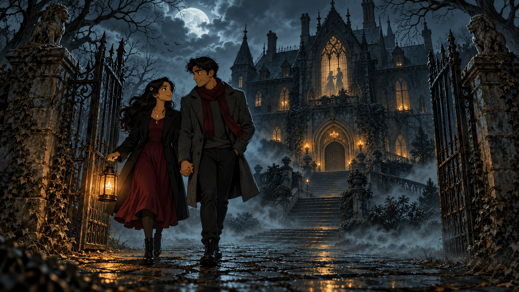 The Haunted Waltz: The manor at midnight